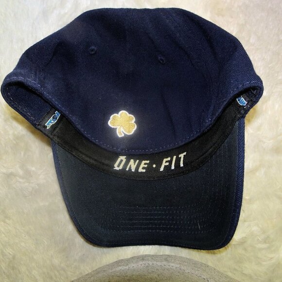 NCAA Blue Notre Dame One-Fit Baseball Hat Cap - Picture 3 of 7